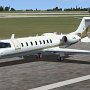 Learjet just after landing in Ottawa